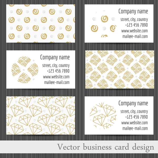 Vector set of business cards templates abstract background. — Stock Vector