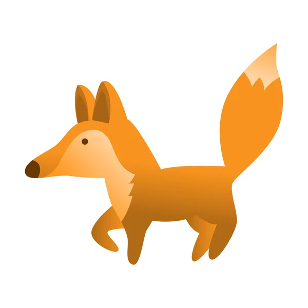 Vector vulpe drăguţ. Mână desena personaj drăguț pentru ilustrații pentru copii. Fox mascota de desene animate . — Vector de stoc