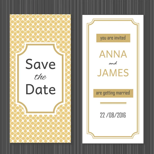 Invitation de mariage moderne avec un design abstrait . — Image vectorielle