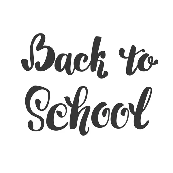 Back to school. Hand lettering inscription isolated — Stock Vector