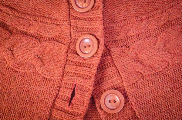 Botões em camisola de malha — Fotografia de Stock
