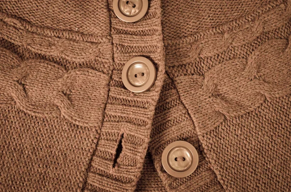 Botões em camisola de malha — Fotografia de Stock