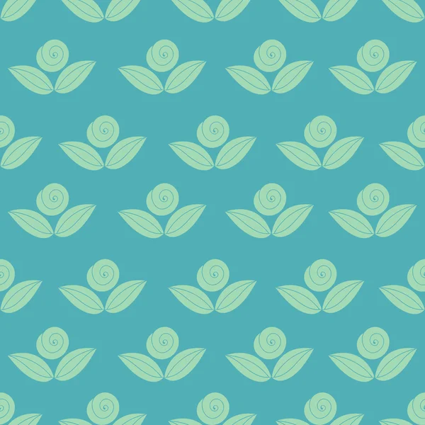Motif simple sans couture avec fleur, rose, tiges — Image vectorielle