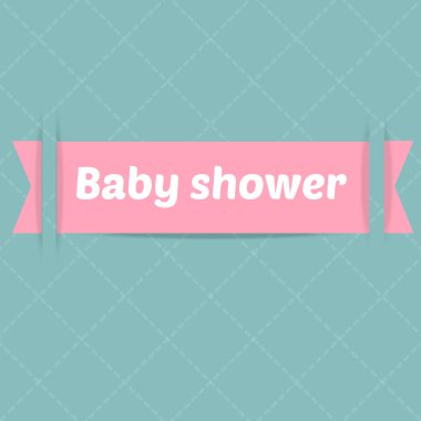 Bebek duş kartı. Varış kartı.