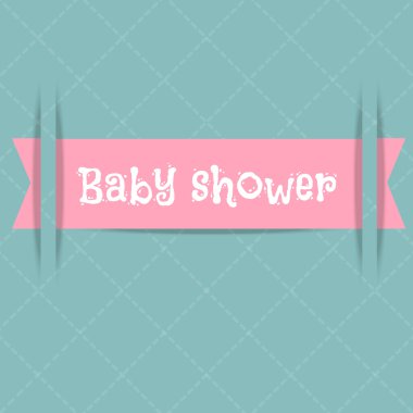 Bebek duş kartı. Varış kartı.