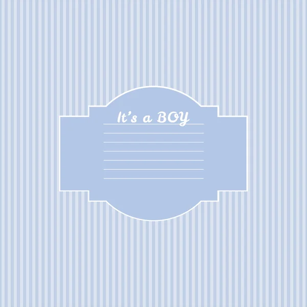 男の子の赤ちゃんはシャワー カード。あなたのテキストの場所で到着カード. — ストックベクタ