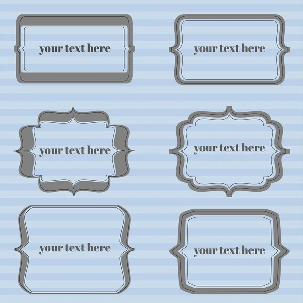 Conjunto de marcos y etiquetas. viñeta con espacio para su texto . — Archivo Imágenes Vectoriales