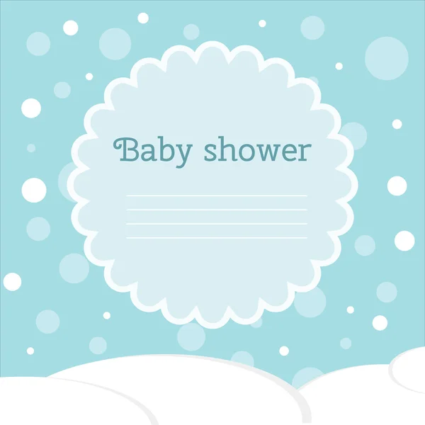 Carte de douche bébé. Carte bébé d'hiver. Carte d'arrivée avec place pour votre texte . — Image vectorielle