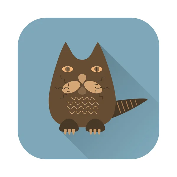 Flat cat icon — Stock Vector
