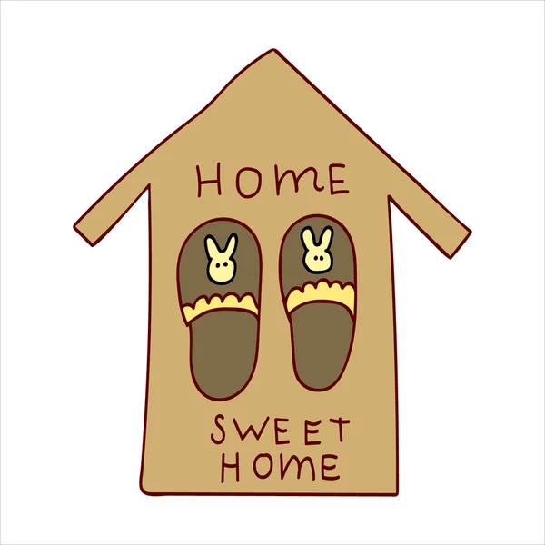 Emblema lar doce lar —  Vetores de Stock