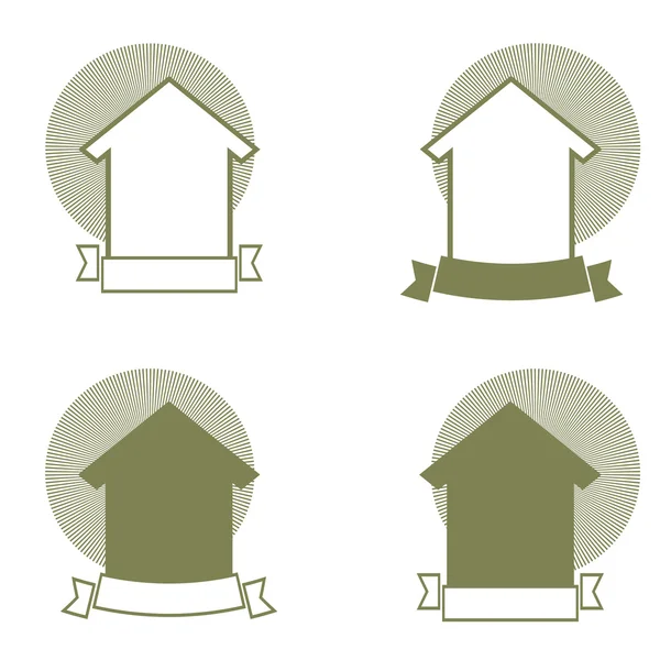 Emblème maison logo — Image vectorielle
