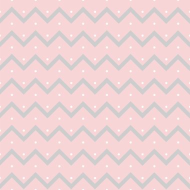 Eamless desen küçük noktadan oluşan, gri zigzag pembe bir arka plan üzerinde