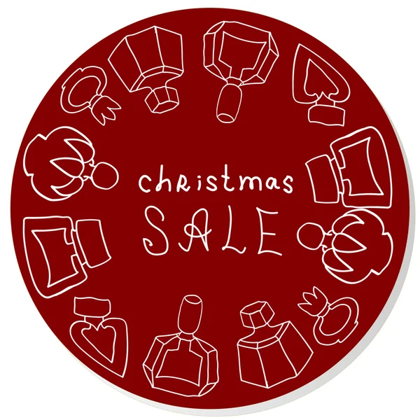 Vánoční prodej nálepka pro obchod s parfémy — Stockový vektor