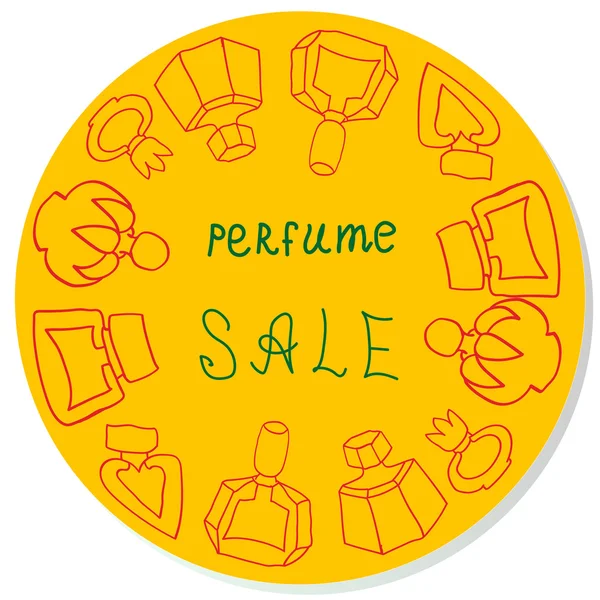 Продажа наклейки для парфюмерного магазина — стоковый вектор