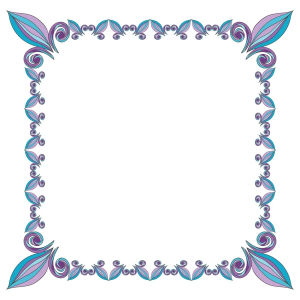 Frame van floral elementen — Stockvector