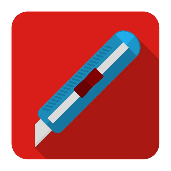 Iconos de cuchillo de papelería de diseño plano — Vector de stock