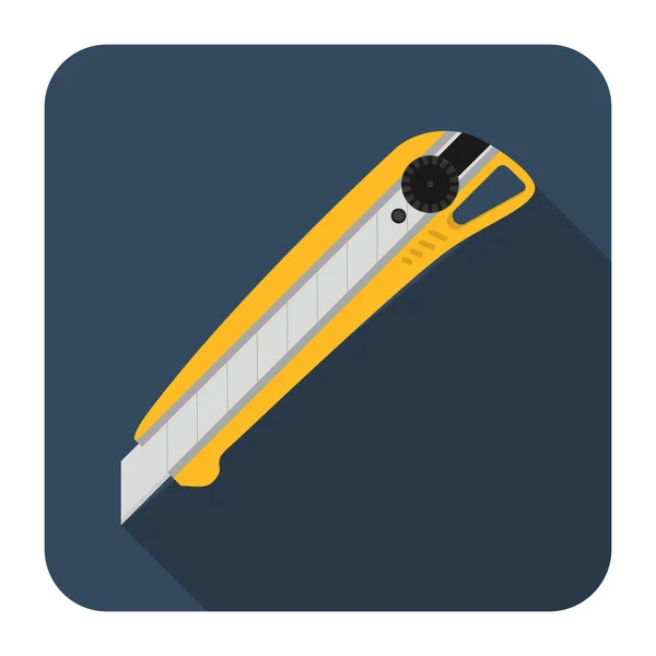 Icons of stationery knife in flat design — Stock Vector