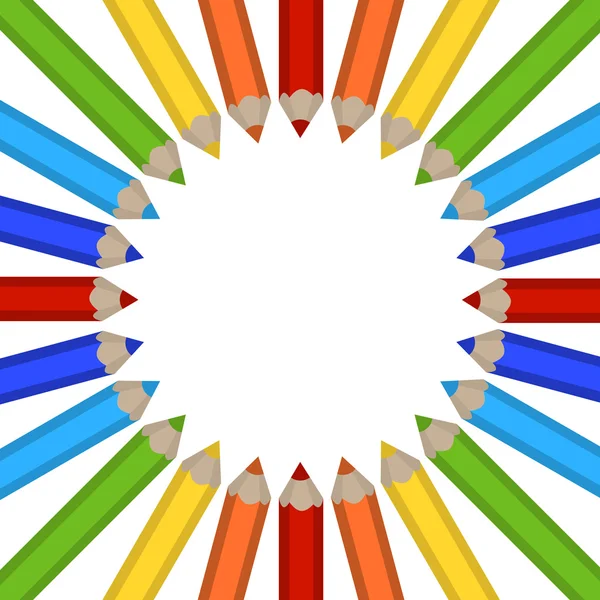 Frame van kleurpotloden — Stockvector