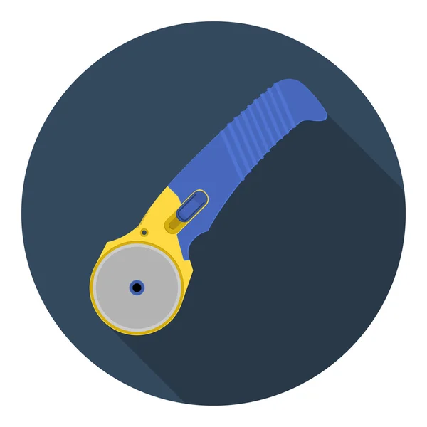 Couteau icônes, coupe-lame rotatif pour patchwork — Image vectorielle