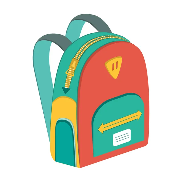 Schoolbag, vector icon backpack — Stock Vector