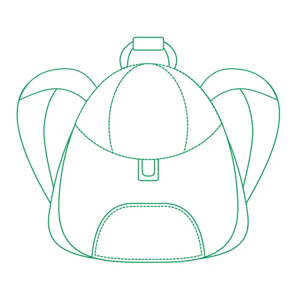 Çantanı, vektör simge sırt çantası — Stok Vektör