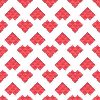 Dikişsiz desen kalpler üçgen