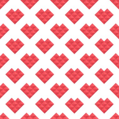 Dikişsiz desen kalpler üçgen