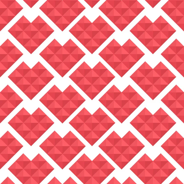 Seamless mönster hjärtan av trianglar — Stock vektor