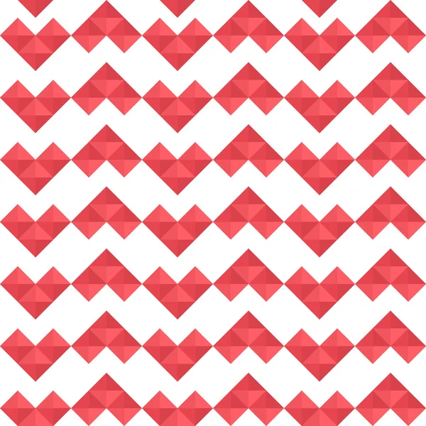 Seamless pattern hearts of triangles — Stock Vector