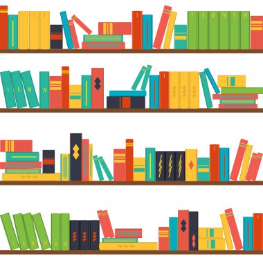 Dikişsiz desen kitap rafı 