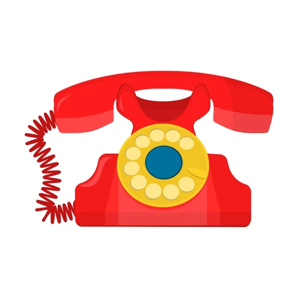 Objet téléphone rétro, vieux téléphone rotatif — Image vectorielle