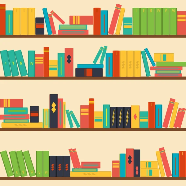 Dikişsiz desen kitap rafı