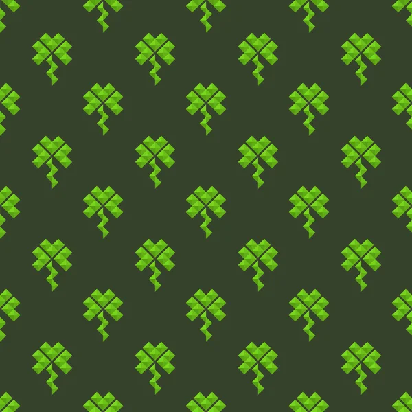 Motif sans couture de trèfle St. Patrick — Image vectorielle