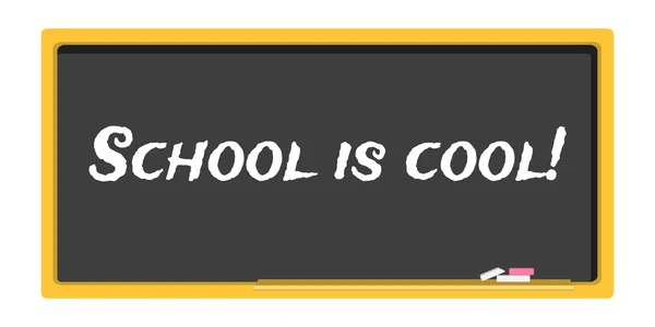 Blackboard stationery school is cool — Stock Vector