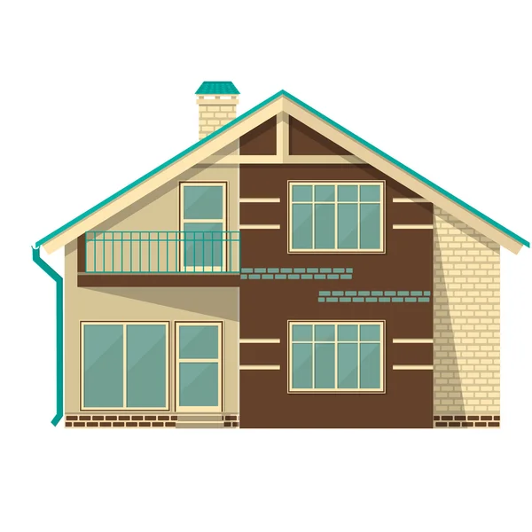 Object isolated cottage. Flat design. — Stock Vector