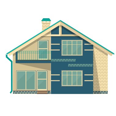 nesne izole yazlık. Düz tasarım.