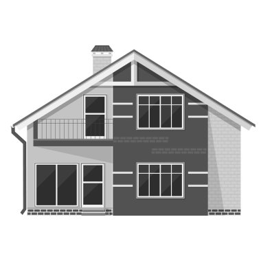 nesne izole yazlık. Düz tasarım.