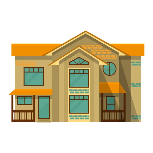 Objeto aislado casa Diseño plano . — Vector de stock