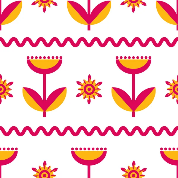 Seamless pattern ethnic floral pattern — Stock Vector