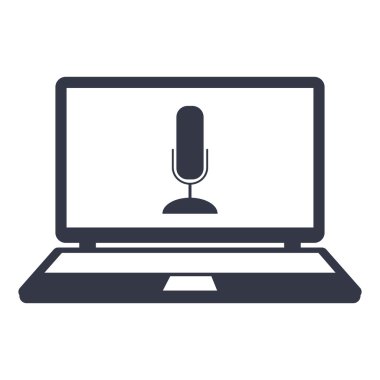 mikrofon simgesi ekran laptop