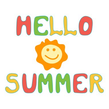 Yaz Tipografik Tasarım posteron Merhaba