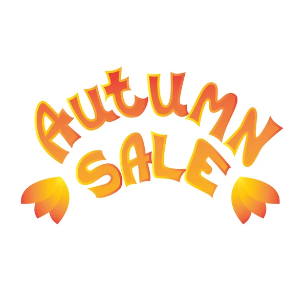Ícone de venda de outono. Outono venda especial vetor tipografia cartaz — Vetor de Stock