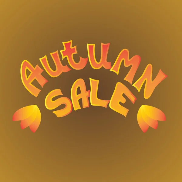 Ícone de venda de outono. Outono venda especial vetor tipografia cartaz — Vetor de Stock