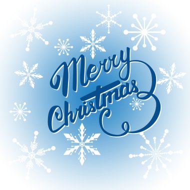 Vektör neşeli Noel kartı. El yazı ve hat.