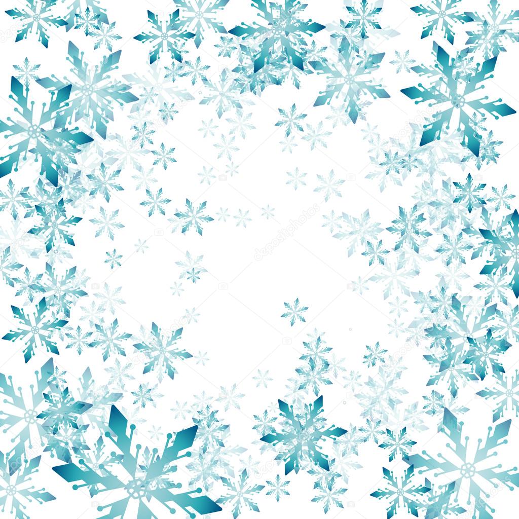Vector Christmas background with snowflakes swirl for greeting cards, invitations, posters and flyers.