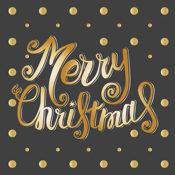 Vecteur Joyeux Noël carte avec lettrage de Noël, calligraphie à la main — Image vectorielle