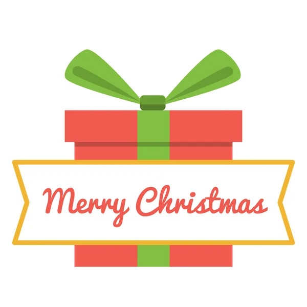 Vector Feliz Natal cartão de saudação. Caixas de presente e texto de saudação Feliz Natal . — Vetor de Stock