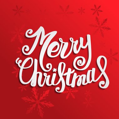 Vektör neşeli Noel kartı ile yazı, Noel el yapımı hat