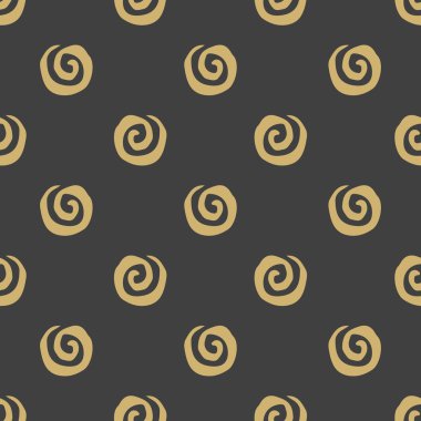  Vektör seamless modeli sarmal doodle tarzı. El çizimi.