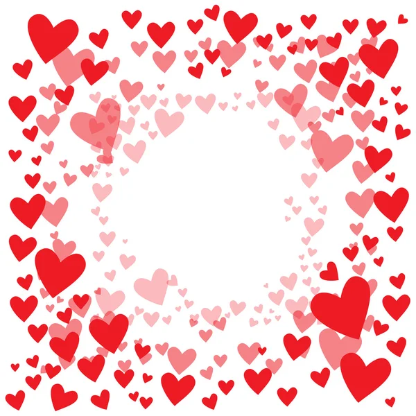 グリーティング カード、バナー、ポスター バレンタインの日の心のベクトルの背景 — ストックベクタ
